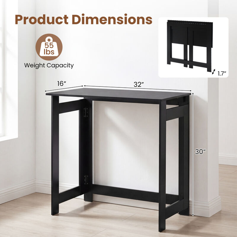 Narrow Folding Console Table with Collapsible Legs for Small Spaces image number 2