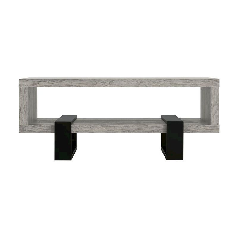 Simple Relax Living Room Coffee Table With Shelf in Grey image number 0