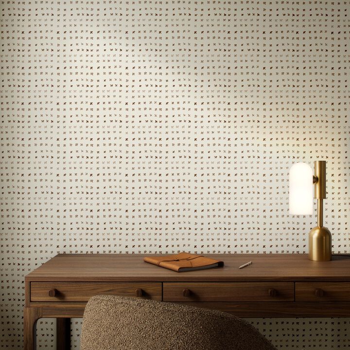 Bisous Wallpaper by Jess Engle - Bisous Terracotta I