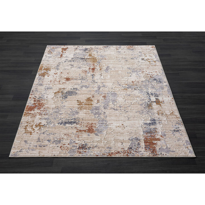 4 X 6 Beige Abstract Area Rug