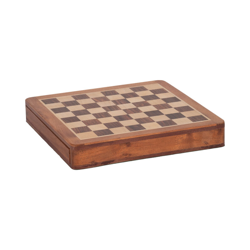 10" Acacia Wood Magnetic Chess image number 3