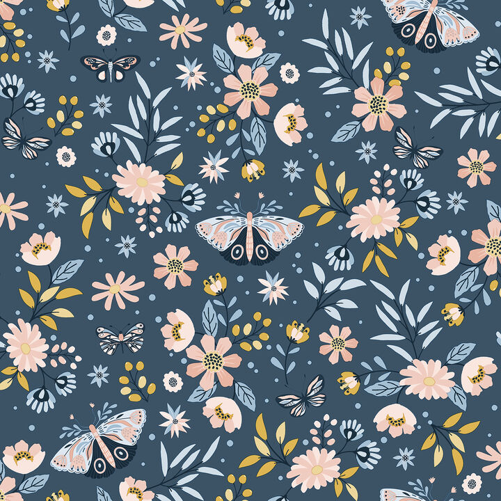 Zev Blue Butterfly Wallpaper