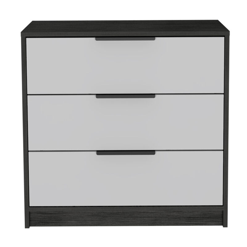 DEPOT E-SHOP Egeo 3 Drawers Dresser, Superior Top, White