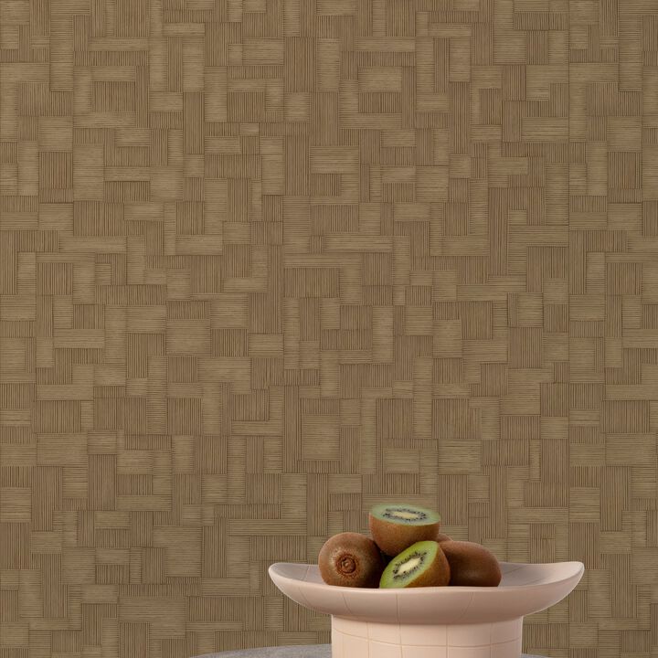 Structured Walls Geometric All-over Brown Wallpaper A85205