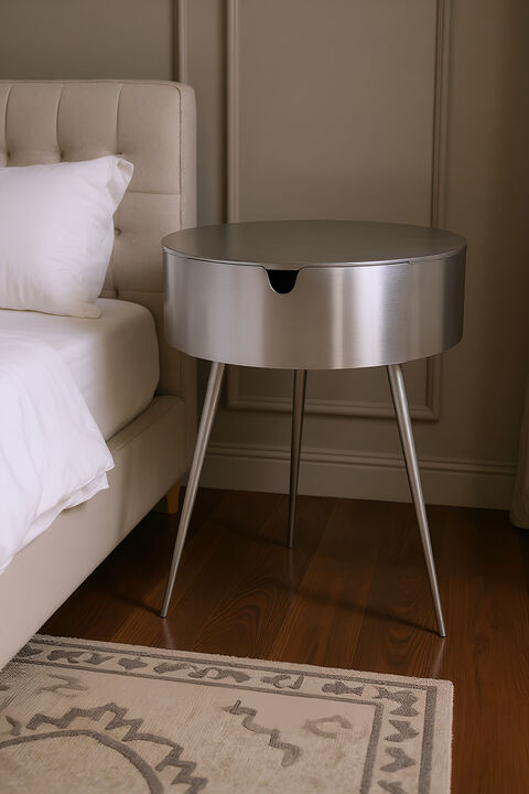 Meridian Furniture Bali Silver Night Stand