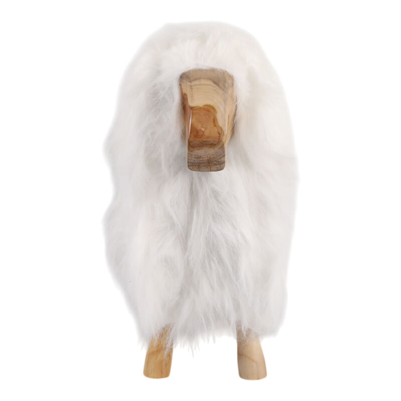 21x20" Faux Fur Sheep, White/natural image number 2