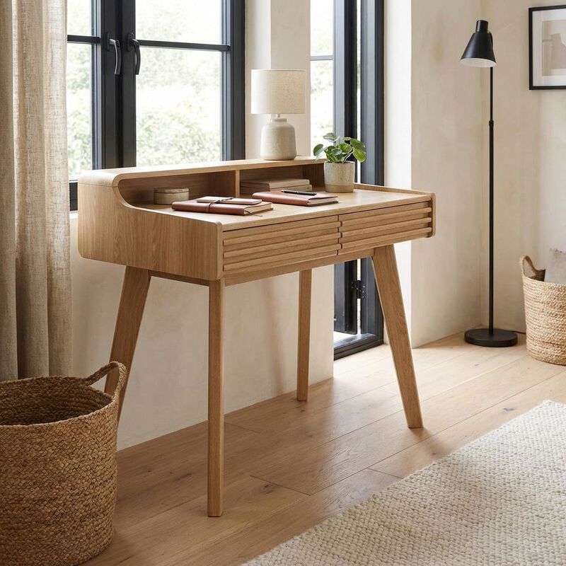 Wooden Render Writing Desk with Spacious Surface and Modern Design image number 4