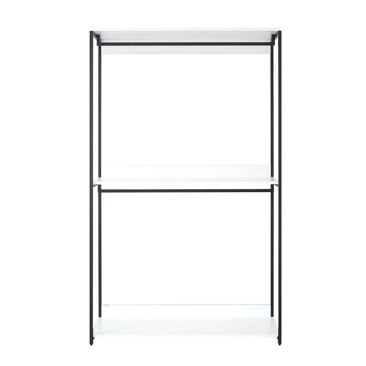FC Design Klair Living 47" Wood and Metal Walk-in Closet with One Shelf