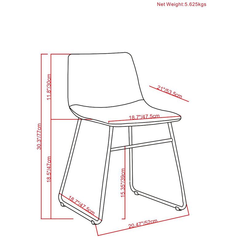 Simpli Home Warner Dining Chair (Set Of 2) In Distressed Brown Vegan Faux Leather