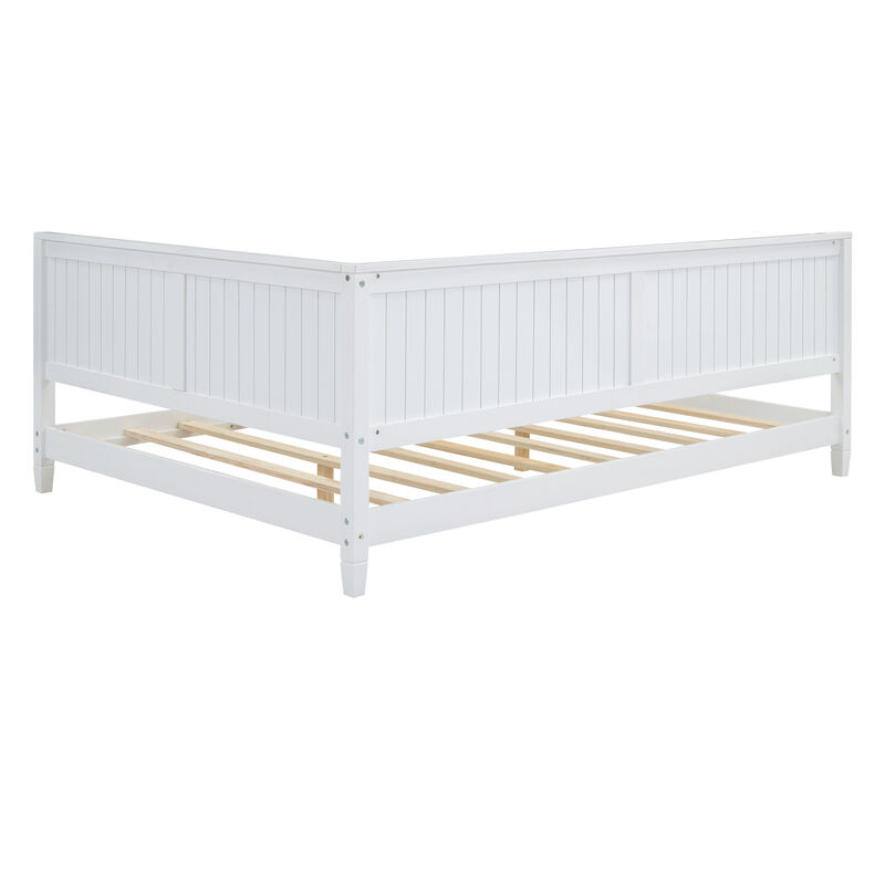 Whisen Classic Design Wood Daybed, Sofa Bed with Backrset and Unique Armrset image number 6