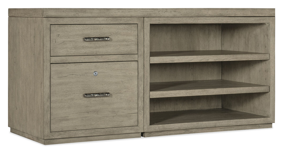 Linville Falls 60" Credenza with File and Open Desk Cabinet