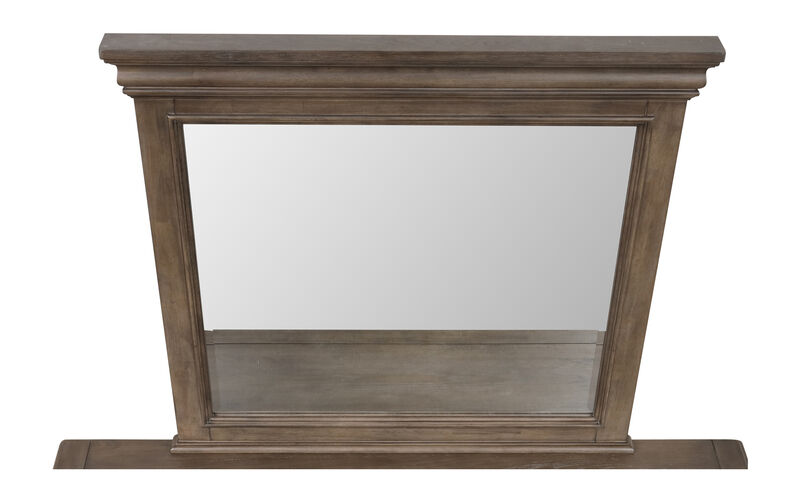 Stirling 44 in. W x 38 in. H Rectangle Wood Frame Gray Dresser Mirror image number 3
