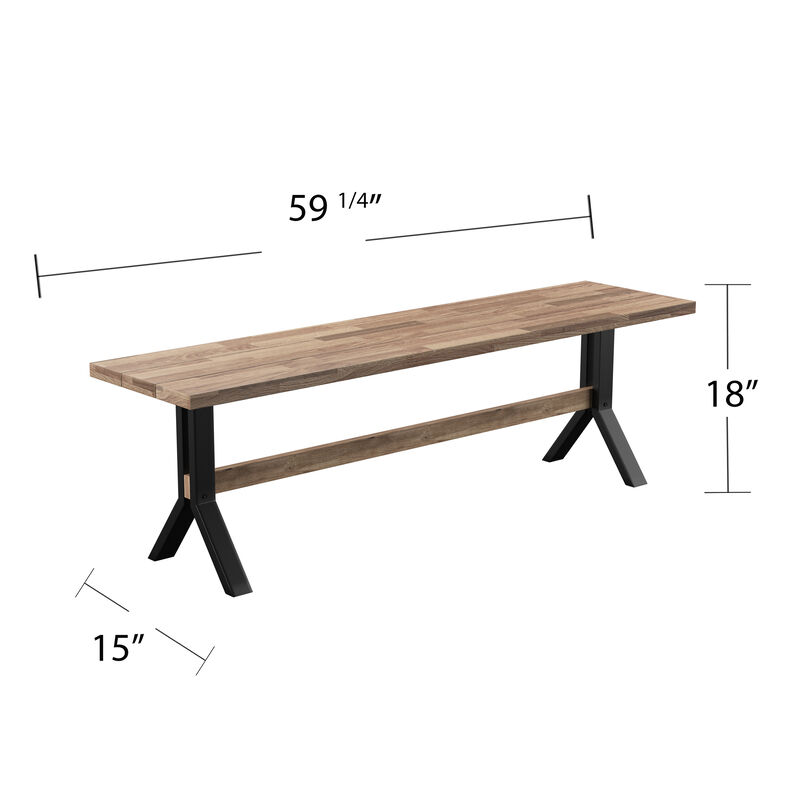 Straton Outdoor Dining Bench