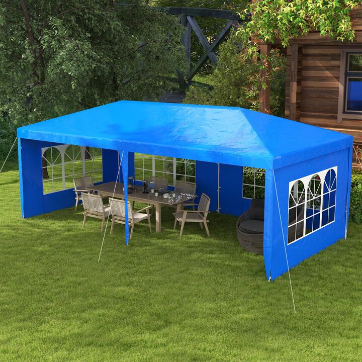 Hivvago Outdoor 9.6x19 Party Tent with Removable Sidewalls