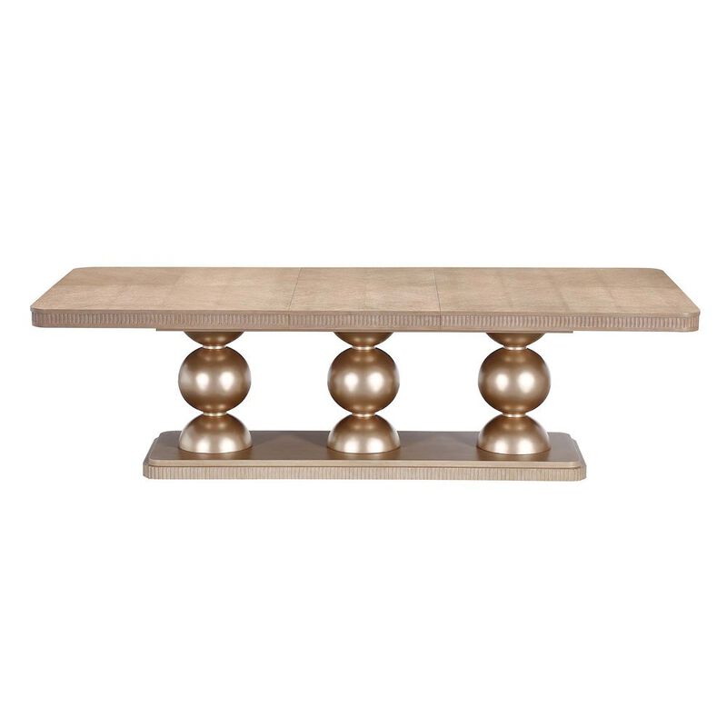 Michael Amini West Kensington Rectangular Dining Table - Sea Salt Caramel image number 4