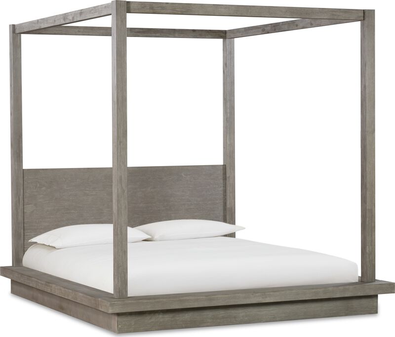 Melbourne Full-Size Canopy Bed in Mineral