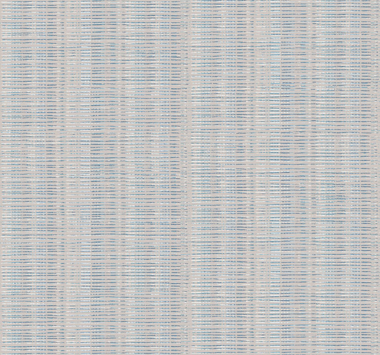 Broken Boucle Stripe Putty & Blue Wallpaper