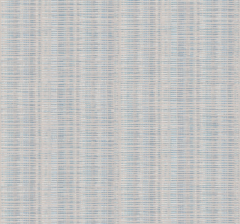 Broken Boucle Stripe Putty & Blue Wallpaper image number 0