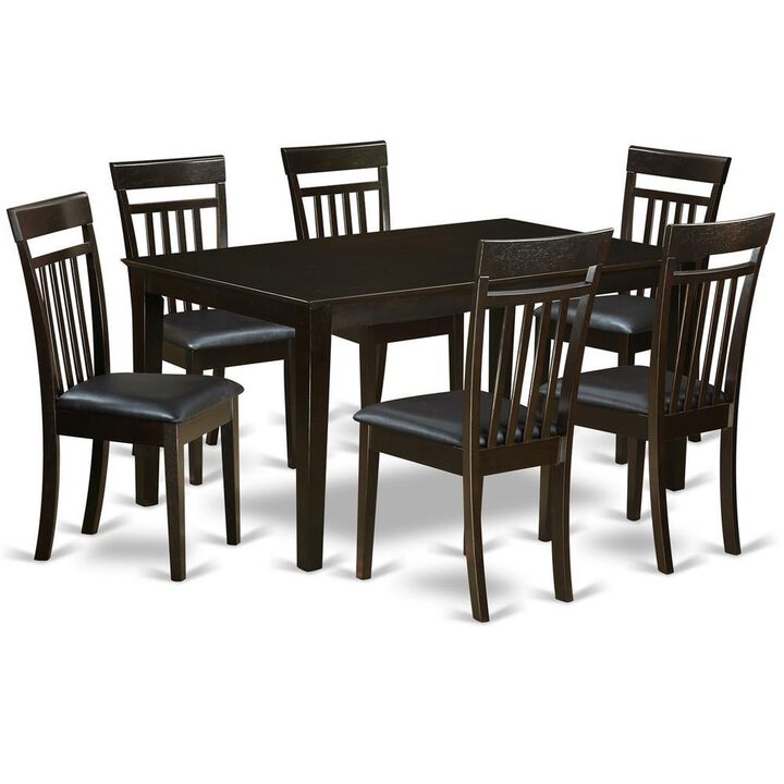 7 Pc Dining room Dining Table and 6 Dining Chairs