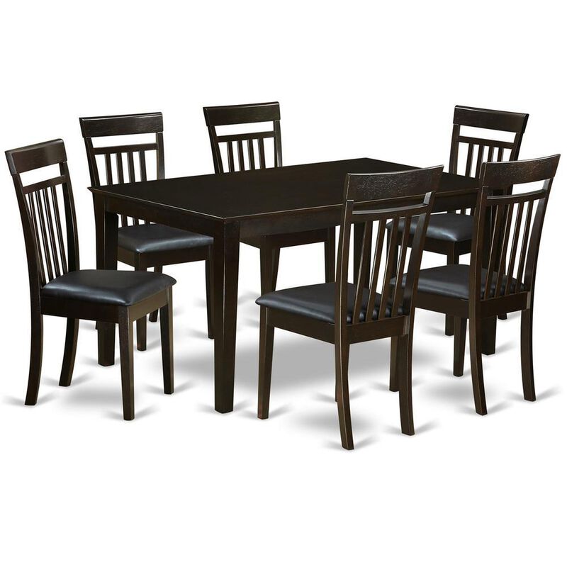 7 Pc Dining room Dining Table and 6 Dining Chairs