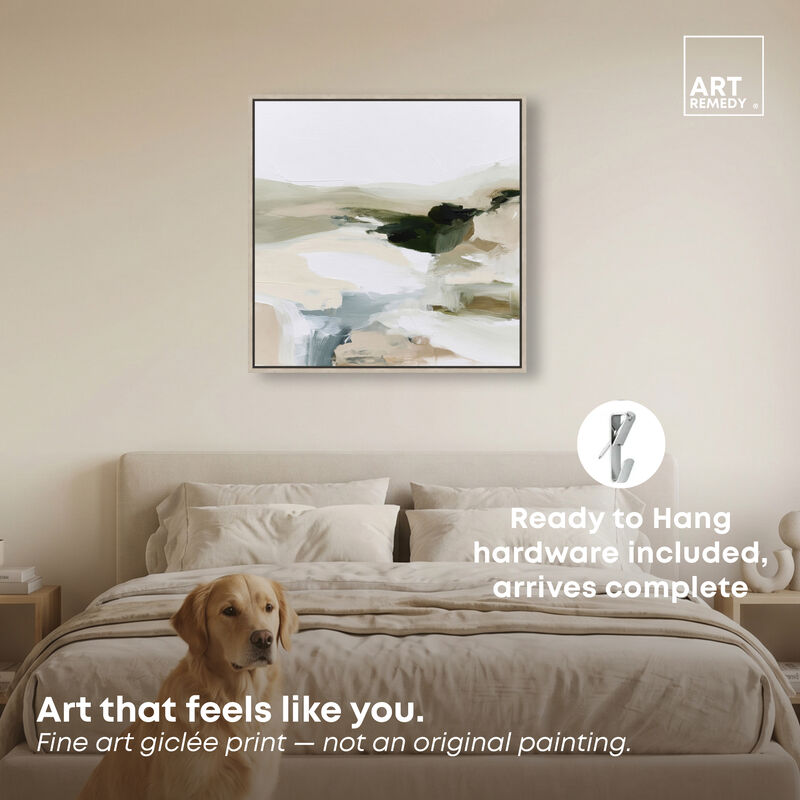 Serene Stratum I Abstract Canvas Print by Art Remedy image number 1