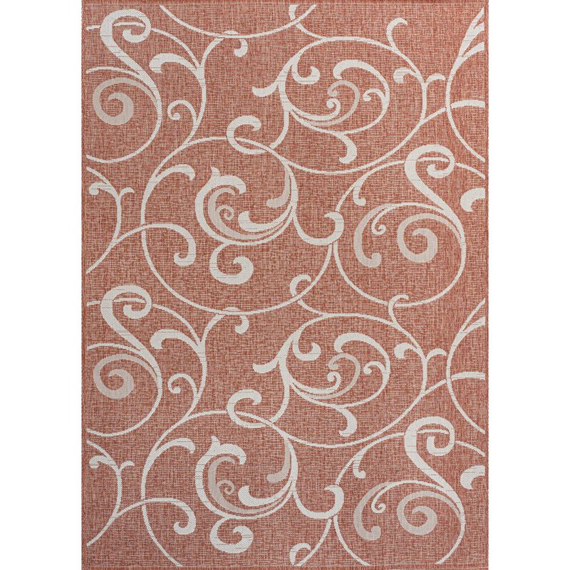 Maribel Traditional Classic All-Over Scroll Indoor/Outdoor Area Rug
