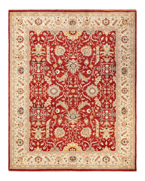 Mogul, One-of-a-Kind Hand-Knotted Area Rug  - Red, 9' 3" x 11' 9"