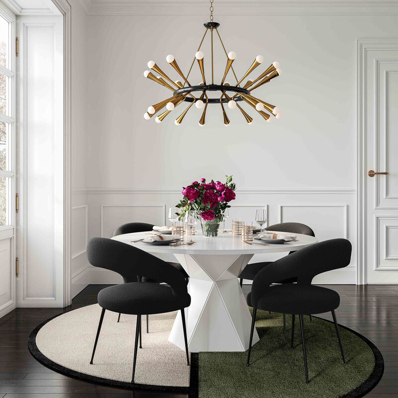 Rocco Black Boucle Dining Chair image number 1