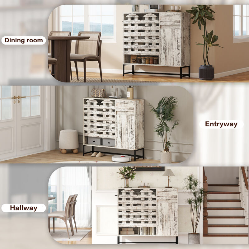 Jilnop rustic storage cabinet image number 3
