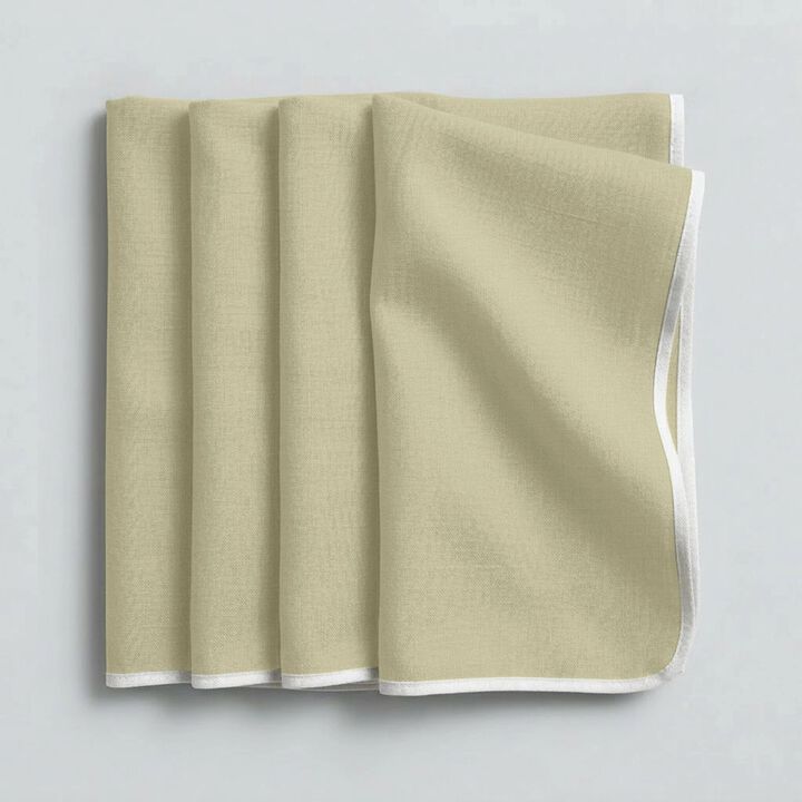 Linen Dinner Napkins Set of 4 for Dining Table Decor, 20 x 20 Inch - Kensington