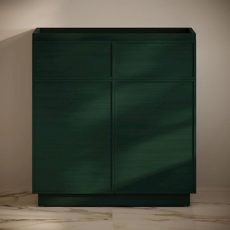 St. Tropez 36" Freestanding Bathroom Vanity Cabinet without Top in Green Oak image number 5