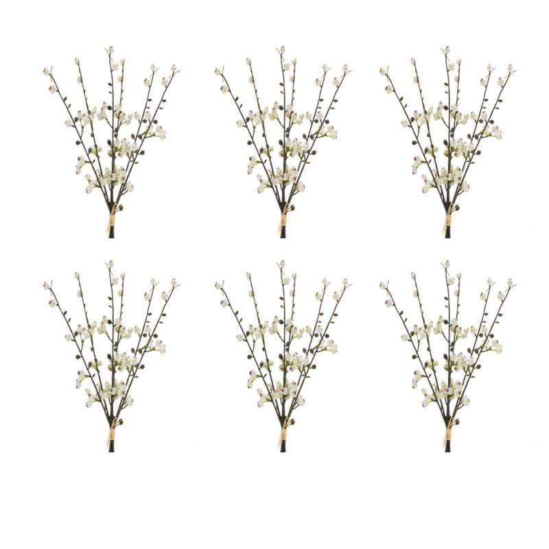 Set of 6 Winter Berry Twig Bundles for Holiday and Seasonal Decor