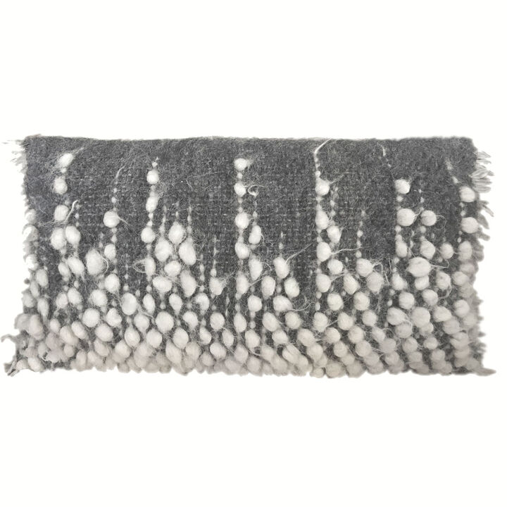 Drops grey rectangle cushion