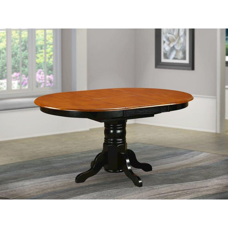 Oval Table with 18" Butterfly leaf -Black and Cherry