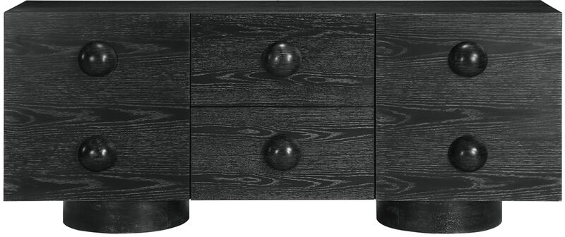 Meridian Furniture Bubble Black Rubberwood with Oak Veneer Sideboard/Buffet image number 2