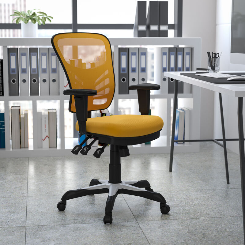 Nicholas Mid-Back Dark Gray Mesh Multifunction Executive Swivel Ergonomic Office Chair with Adjustable Arms image number 1