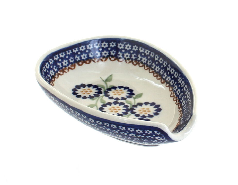 Blue Rose Polish Pottery Christiana Small Spoon Rest
