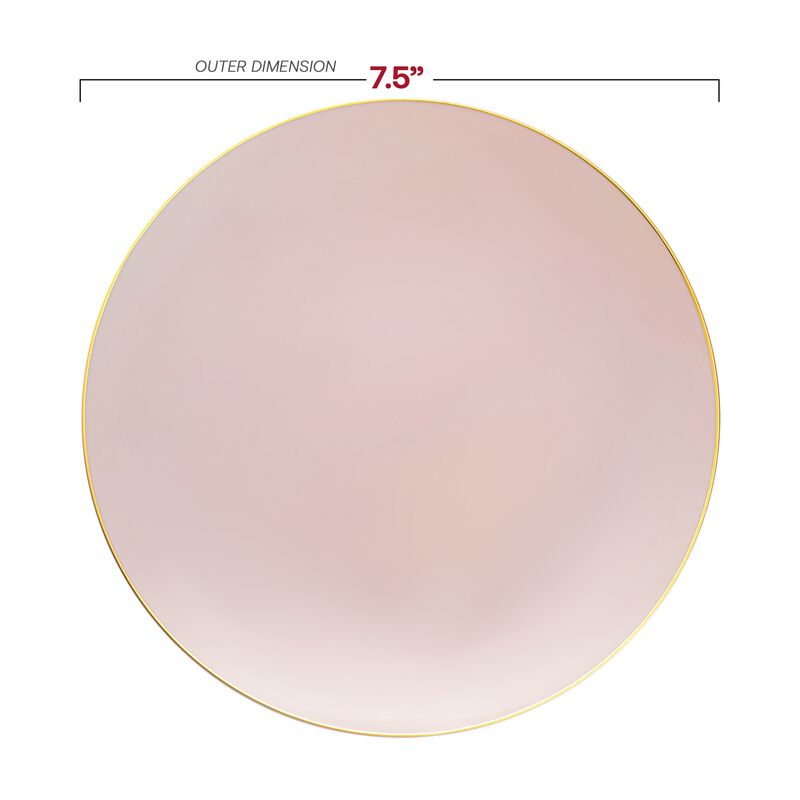 Pink with Gold Organic Round Plastic Dinnerware Value Set (40 Sets) image number 3