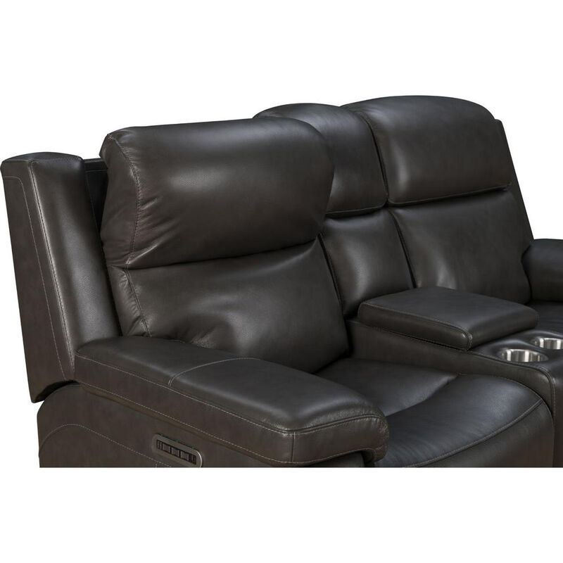 Barcalounger Reclining Console Loveseat w/Power Head Rests, Power Lumbar, Heat & Massage