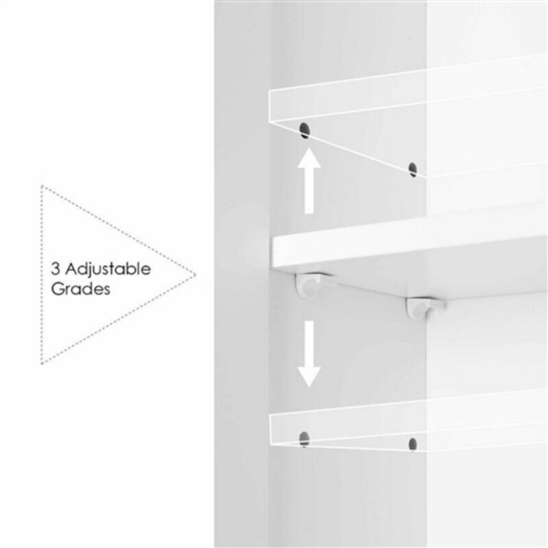Wall Mounted Bathroom Mirror Cabinet – 3-Door Modern Medicine Storage Cupboard