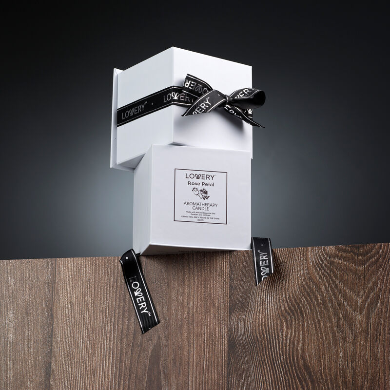 Rose Scented Candle with Dried Flowers - 9oz Soy Wax Home Candle