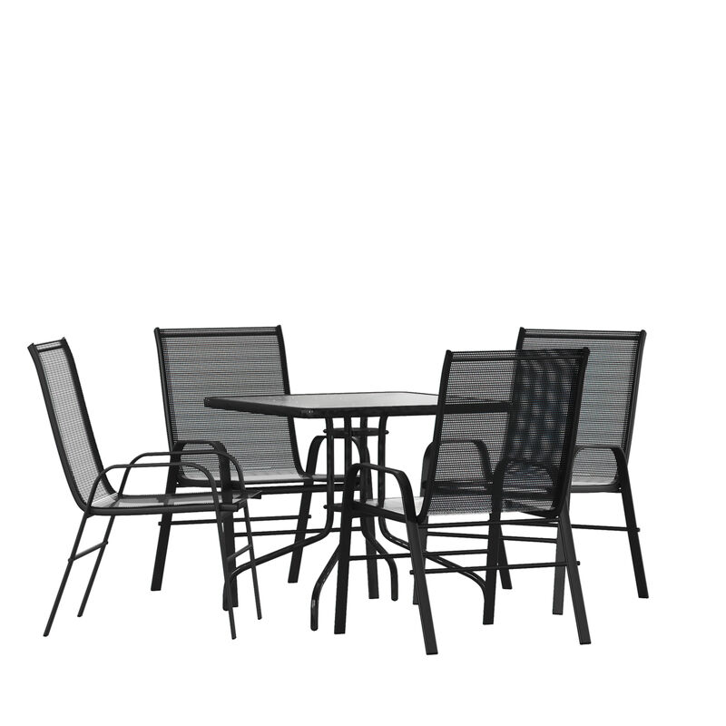 31.5" Square Brown Patio Set image number 0
