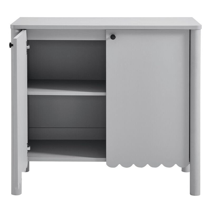Modway Emmeline 2-Door Scalloped Sideboard in Light Gray image number 7