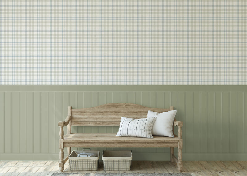 Corrine Neutral Countryside Check Wallpaper image number 6
