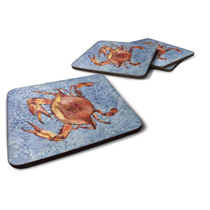 Caroline's Treasures 8147FC Crab Foam Coasters (Set of 4), 3.5 H x 3.5 W, Multicolor image number 0