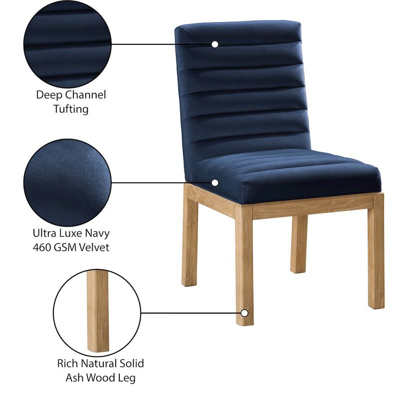 Meridian Furniture Evelyn Saddle Velvet Dining Chair