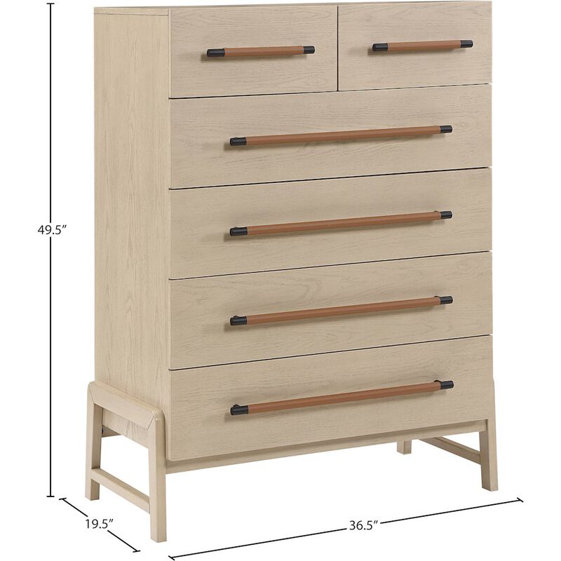 Meridian Furniture Kaya Natural Vegan Leather Chest