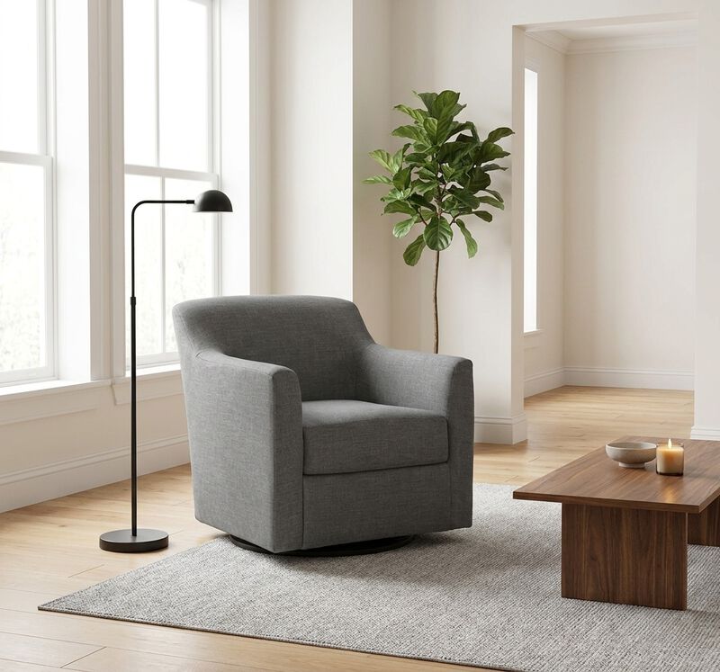 Bradney Swivel Accent Chair in Smoke image number 1