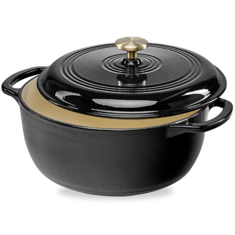 Enamel Cast Iron Dutch Oven for Kitchen Cooking and Baking
