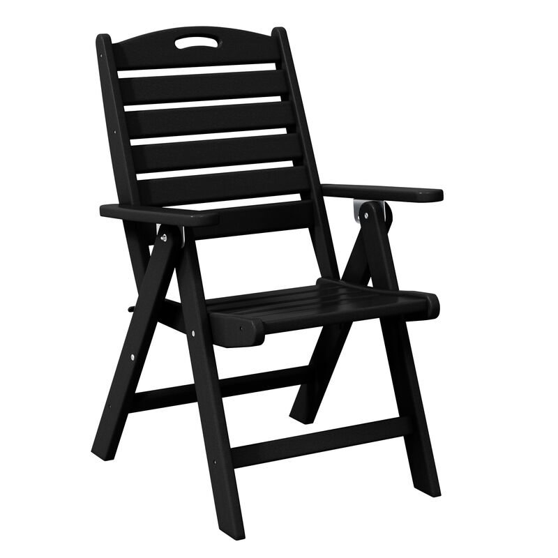 WestinTrends 7-Piece HDPE Rectangular Patio Dining Table Set with Foldable Chairs